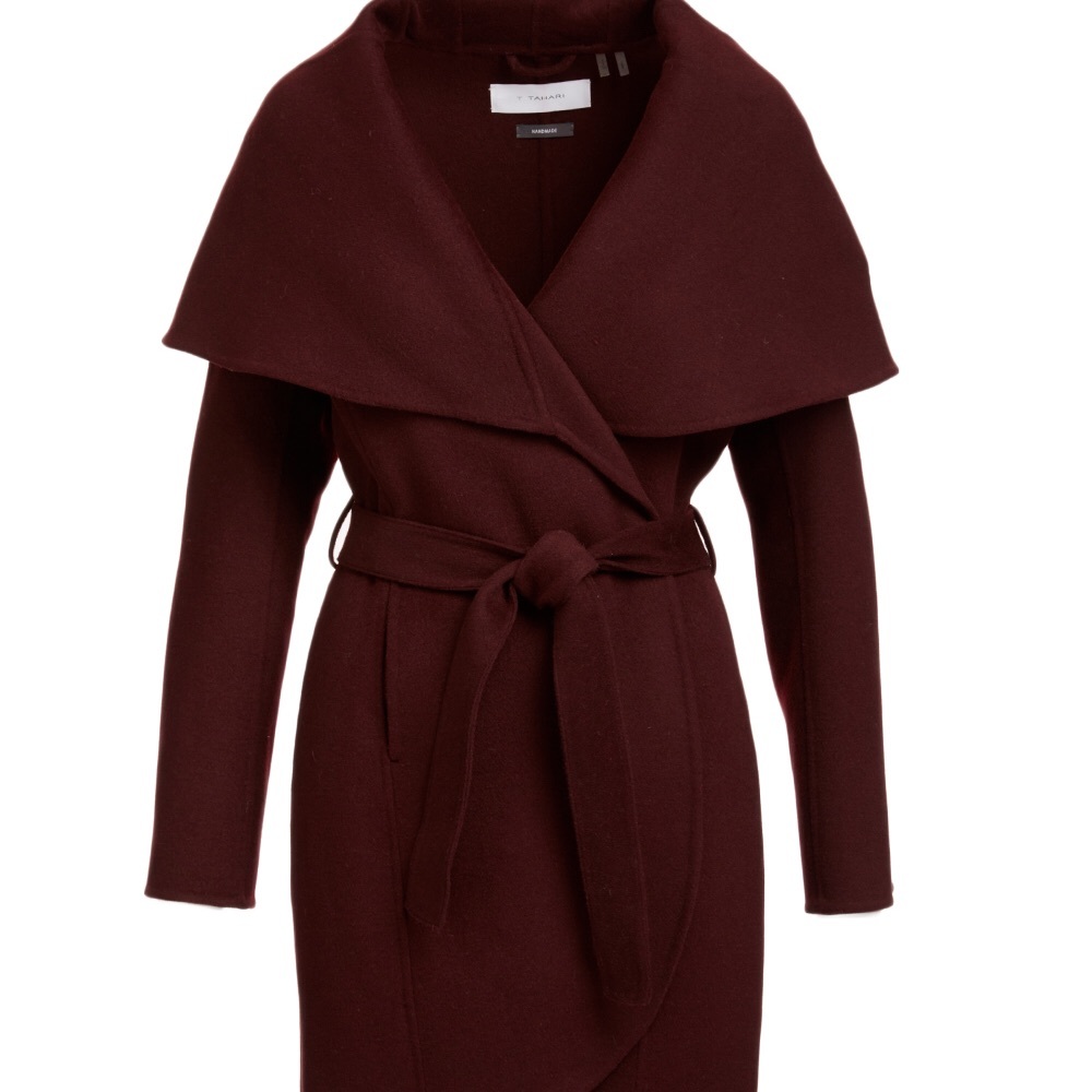 Elie Tahari Wool Wrap Coat - Picture 2 of 10